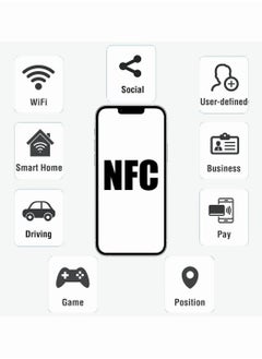 Excefore 5/10/20/30/50/80/100/150/200 piece NFC Tags NTAG215 NFC 215 Cards, 504 Bytes Memory NFC Business Card Blank NFC Cards Ntag215 NFC Chip for NFC Phone and Device Writeable Programmable  - Image 2