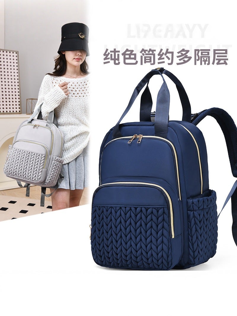 Casual Fashion Mommy Bag Large Capacity Waterproof Backpack New Portable Outing Mother And Baby Bag - Image 3