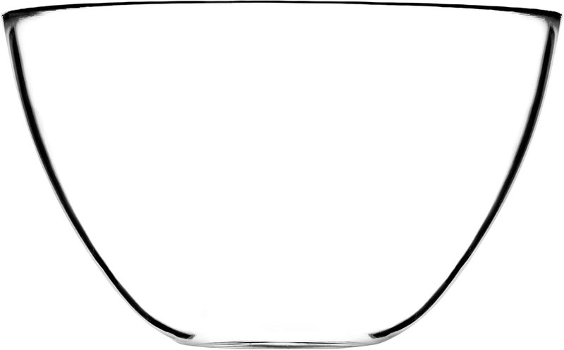 KADAX Oval Glass Salad Bowl 17cm Glass Bowl Glass Bowl Deep Bowl for Candy Fruit Salad Dessert Fruit Salad - Image 5