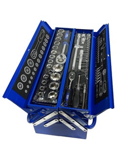 BOSS LIFE STYLE 85Pieces Socket Set Toolbox Wrench set with Metal Box 1/2" & 1/4" for home use and professional purpose  - Image 2