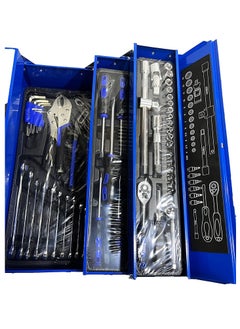 BOSS LIFE STYLE 85Pieces Socket Set Toolbox Wrench set with Metal Box 1/2" & 1/4" for home use and professional purpose  - Image 3