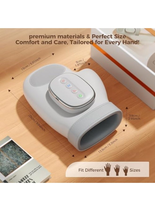 Smart Hand Massager with Heat Compression Relief for Arthritis & Carpal Tunnel Relief, Cordless Portable Therapy Glove, Electric Shiatsu Wrist/Finger/Palm Massager (Hand Massager for KSA) - Image 5