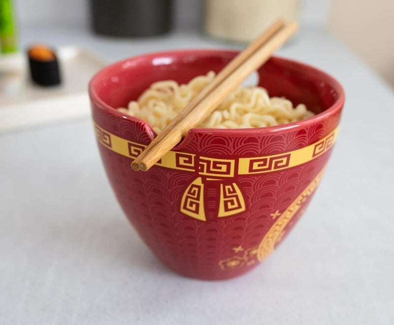 Boom Trendz Year Of The Dog Chinese Zodiac Ceramic Dinnerware Set Includes 16 Ounce Ramen Noodle Bowl and Red One Size - Image 4