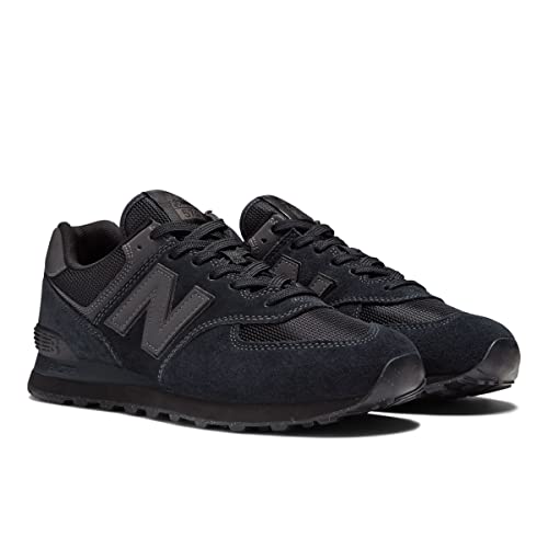 New Balance Men's 574 Core Sneaker, Black/Black, 12 - Image 5