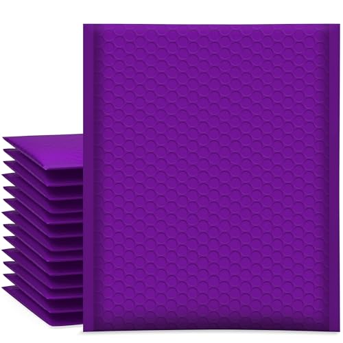UCGOU أكياس البريد الفقاعية UCGOU 8.5x12 بوصة بنفسجي 25 حزمة حجم قابل للاستخدام 8.5x11 مغلفات مبطنة بولي #2 متوسطة التعبئة والتغليف غير الشفافة ذاتية الإغلاق مقاومة للماء حقائب شحن بوتيك للملابس ومستحضرات التجميل - Image 1