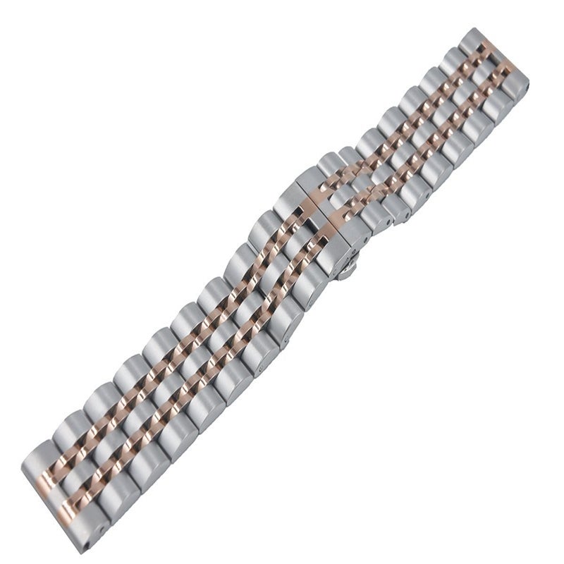 erorex 22Mm For Huawei Watch Gt2E Gt2 46Mm Seven Stainless Steel Watch Band(Silver Rose Gold) - Image 5