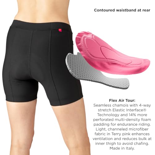 Terry Women's Touring Cycling Short, 5 Inch Inseam Padded Compression Multi-Day, Moisture-Wicking Cycling Bottom, Black - Medium - Image 3