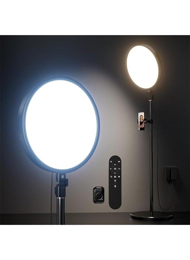Arabest Professional 6500K Large Ring Light Kit with Stand, Phone Holder, and Remote for Studio Video Photography, TikTok, YouTube Live Stream - 64 Tall Full-Screen Ring Light  - Image 1
