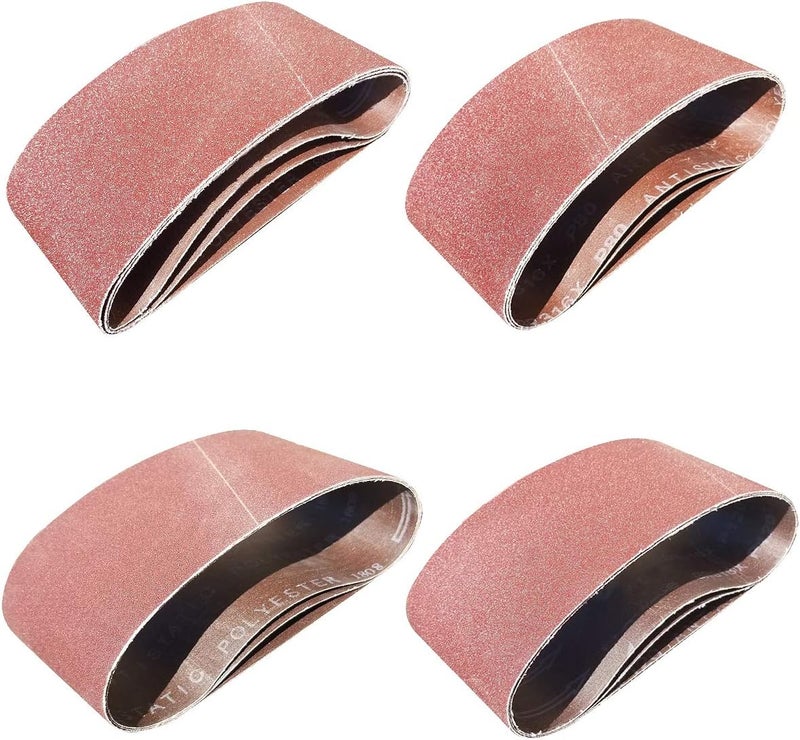SACKORANGE 20 PCS 4 inch x 21 inch Abrasive Sanding Belts - 5 Each of 40 80 120 240 Grit Aluminum Oxide Sanding Belts For Belt sander (4 x 21 inch) - Image 1