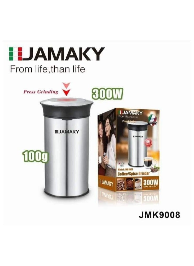 JAMAKY Italy Jamaki Coffee  Grinder, 300 Watt, Italian JMK 9008  - Image 1