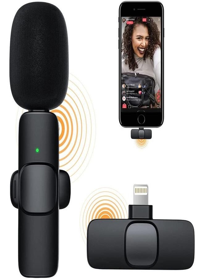 Generic - 2-in-1 Wireless Dual Microphone for iPhone, YouTube, Interview, Vlog, Presentation, Facebook Live, and etc. 2 Small Mics & 1 Receiver - Image 1