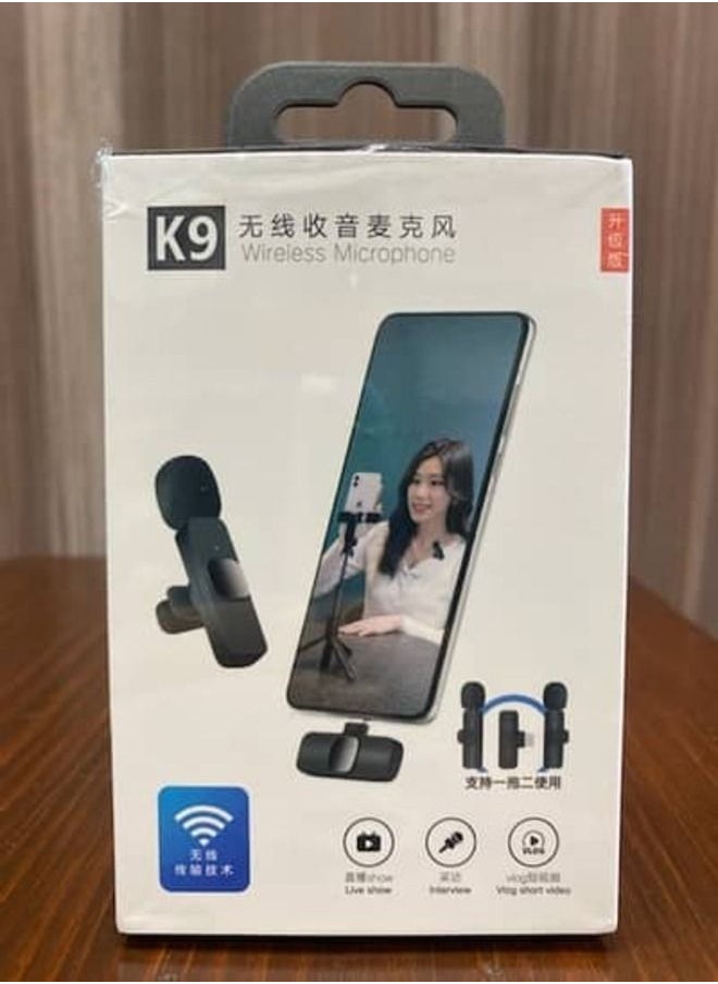 Generic - 2-in-1 Wireless Dual Microphone for iPhone, YouTube, Interview, Vlog, Presentation, Facebook Live, and etc. 2 Small Mics & 1 Receiver - Image 1