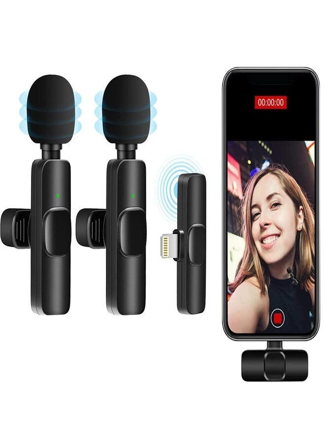 Generic - 2-in-1 Wireless Dual Microphone for iPhone, YouTube, Interview, Vlog, Presentation, Facebook Live, and etc. 2 Small Mics & 1 Receiver - Image 1