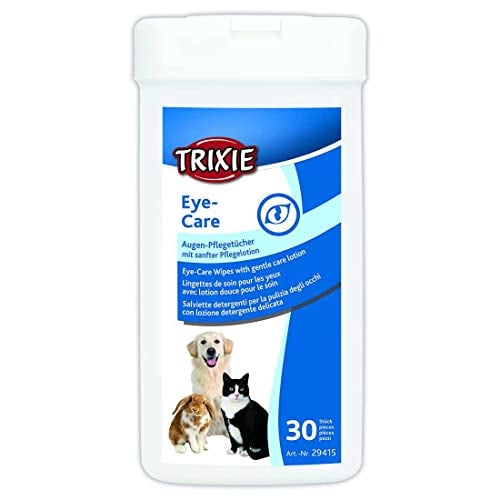 Trixie: - Eye Care Wipes | Eye Care Wipes for Dogs, Cats and Other Small Animals | Works to Gently Remove Dirt, Discharge and Stains Around The Eyes with an Easy-to-Use Wipe - 30 Count - Image 1