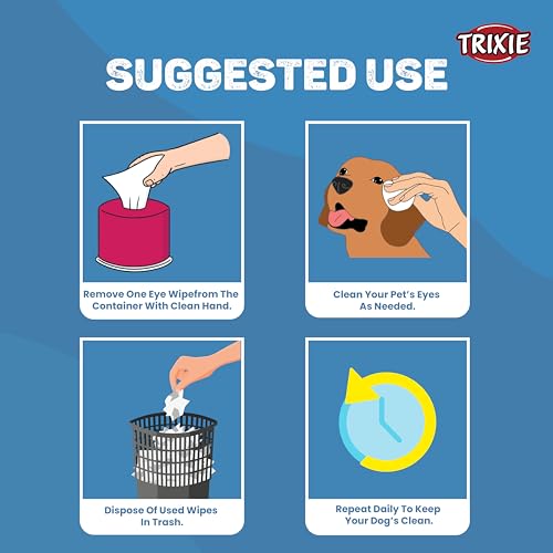 Trixie: - Eye Care Wipes | Eye Care Wipes for Dogs, Cats and Other Small Animals | Works to Gently Remove Dirt, Discharge and Stains Around The Eyes with an Easy-to-Use Wipe - 30 Count - Image 5