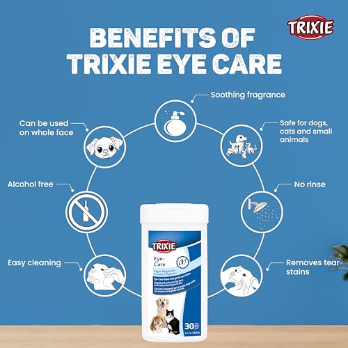 Trixie: - Eye Care Wipes | Eye Care Wipes for Dogs, Cats and Other Small Animals | Works to Gently Remove Dirt, Discharge and Stains Around The Eyes with an Easy-to-Use Wipe - 30 Count - Image 3