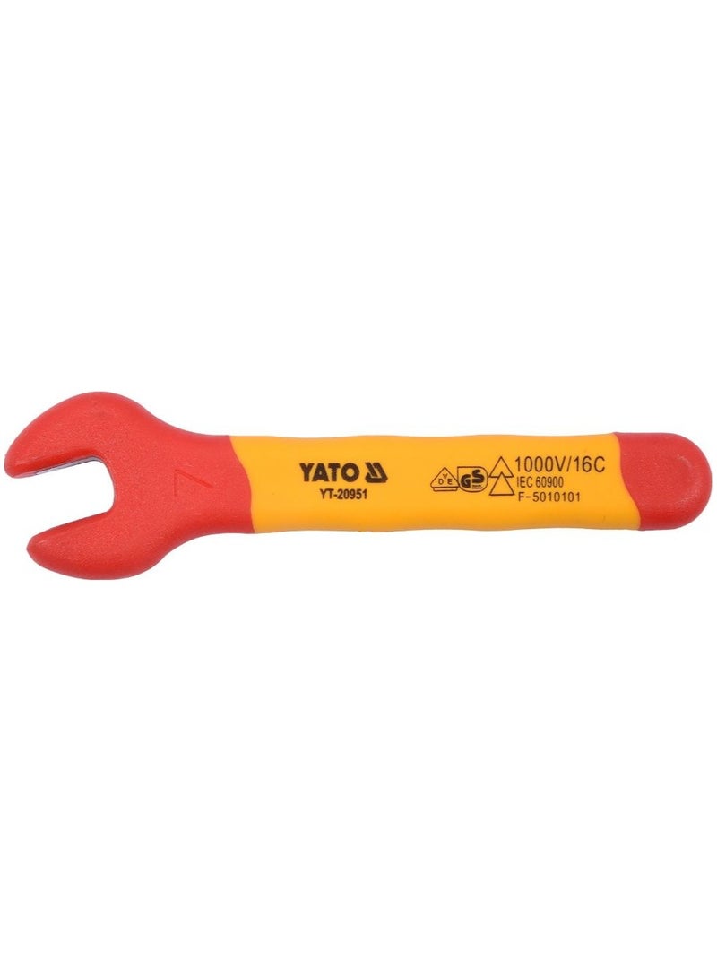 YATO Insulated Open End Wrench 7mm