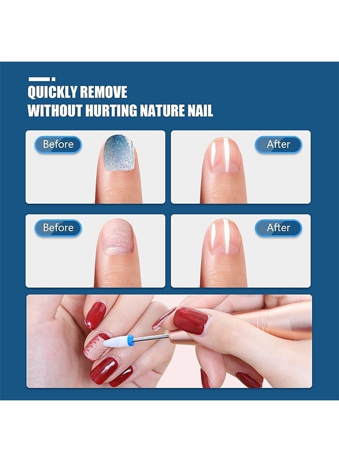 JS 21 Pcs Nail Drill Bits Sets, 3/32 Inch Cuticle Electric Nail File and Ceramic Acrylic Gel Nail Bit Kit, Acrylic Nail Art Tools, Carbide Cuticle Remover Bits for Manicure Pedicure, Home Salon - Image 5