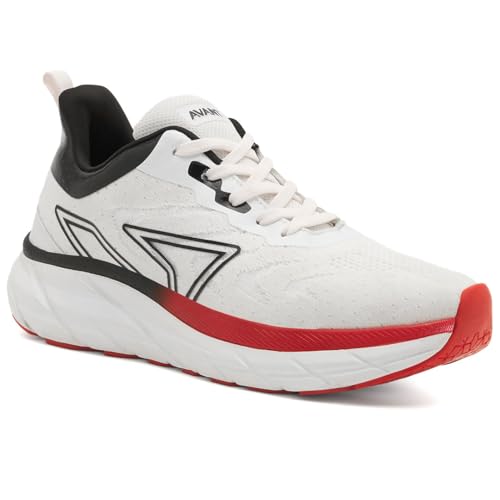 AVANT Men's Vector Running Shoes - White Black - UK 8 (AVMSH088CL01UK8) - Image 1