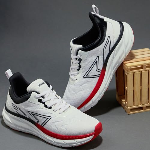 AVANT Men's Vector Running Shoes - White Black - UK 8 (AVMSH088CL01UK8) - Image 2