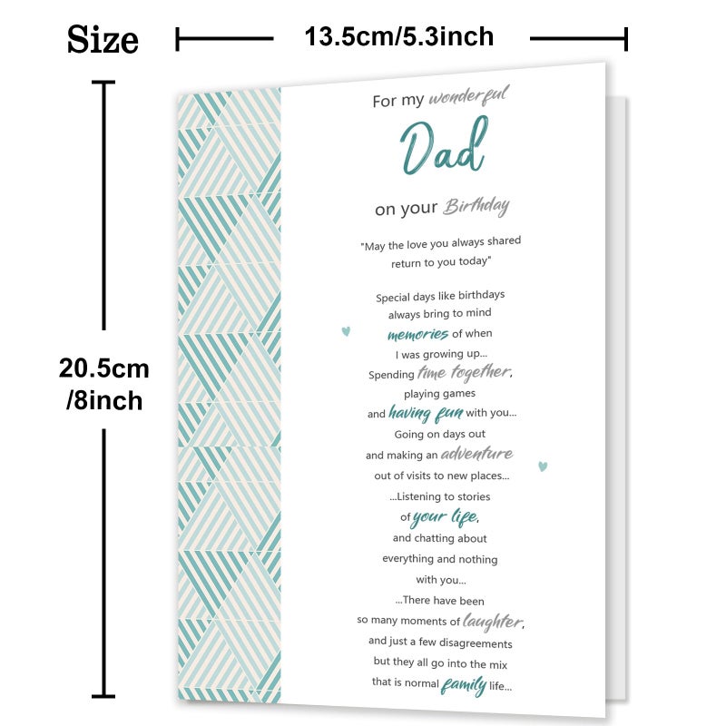 HEJOYN Dad Birthday Cardï¼ŒBirthday Gifts for Dad Father - Image 3