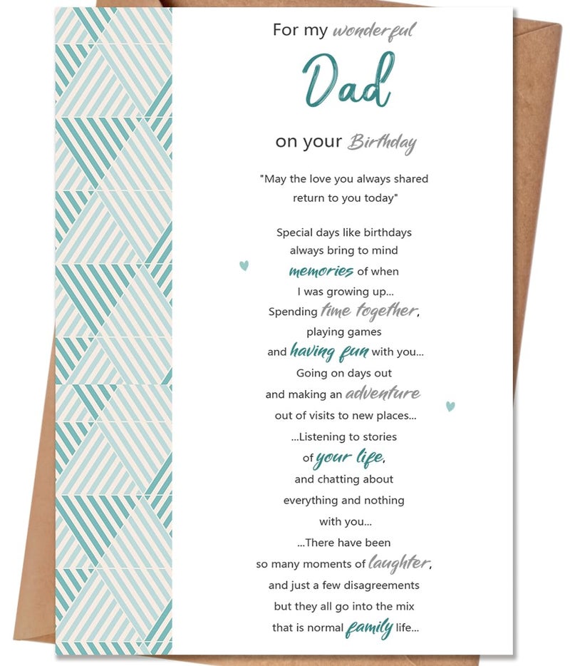 HEJOYN Dad Birthday Cardï¼ŒBirthday Gifts for Dad Father - Image 1