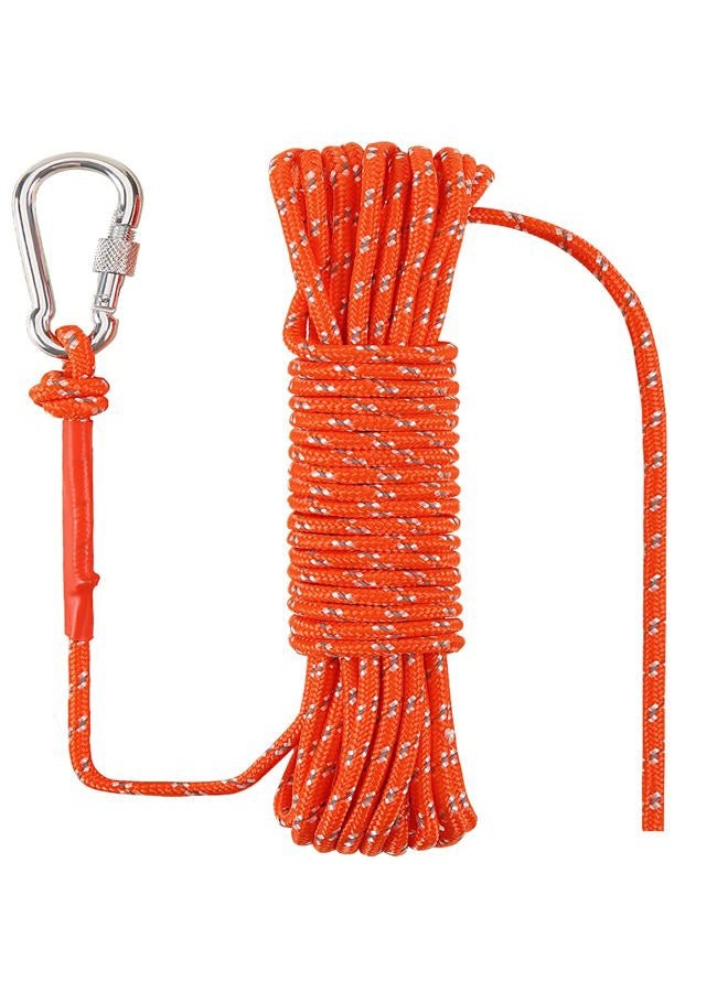 NorthPada 6mm x 10m Marine Floating Rope for Boating Fishing Rafting Camping Hiking Hunting Anchor Mooring Dock Lines Kayak Canoe Rescue Reflective Orange - Image 1
