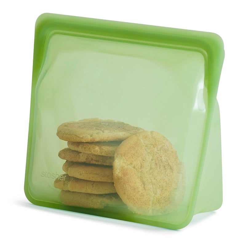 Stasher Premium Silicone Reusable Food Storage StandUp Bag Mega Green Microwave Sous Vide Dishwasher Oven and Freezer Safe BPA Free Leakfree Ecofriendly 104 Oz