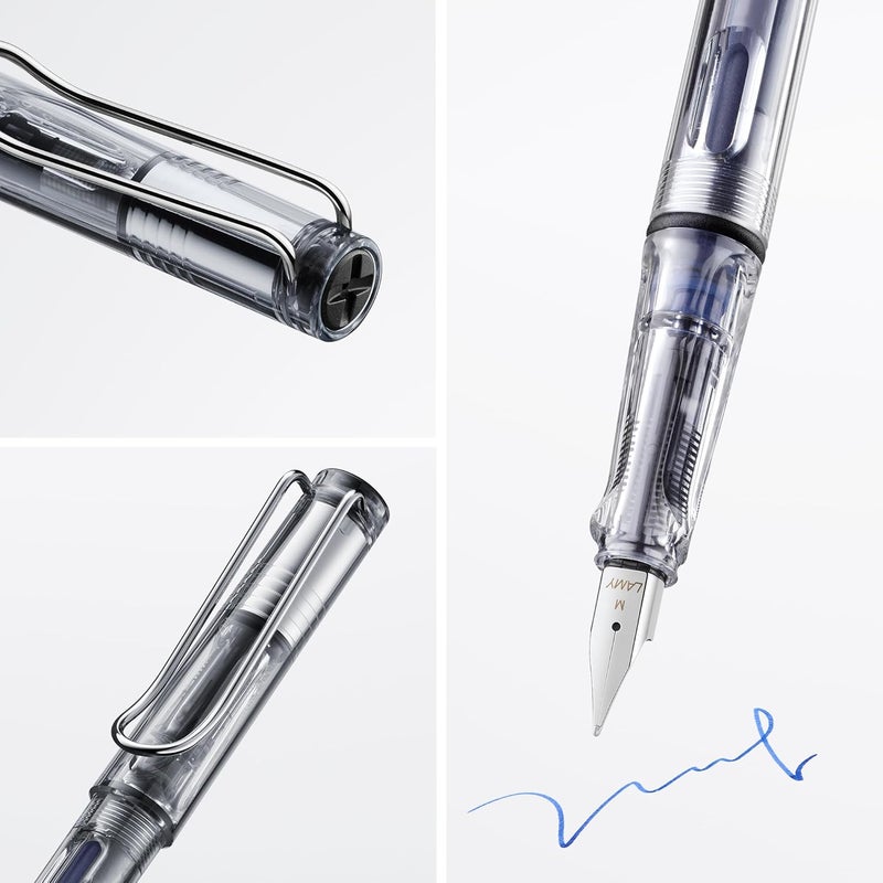 LAMY قلم حبر لامي فيستا مع رأس متوسط ومحول تعبير مزدوج - شفاف - Image 2
