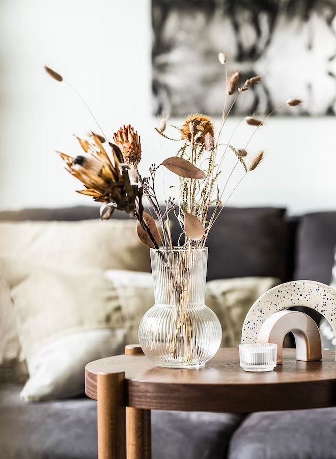 سويس كانتون فازة زجاج شفاف فاخرة 17 سم - Image 3