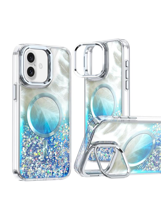 erorex Case For iPhone 16 Plus Epoxy CD Texture Lens Holder MagSafe Phone Case - Image 1