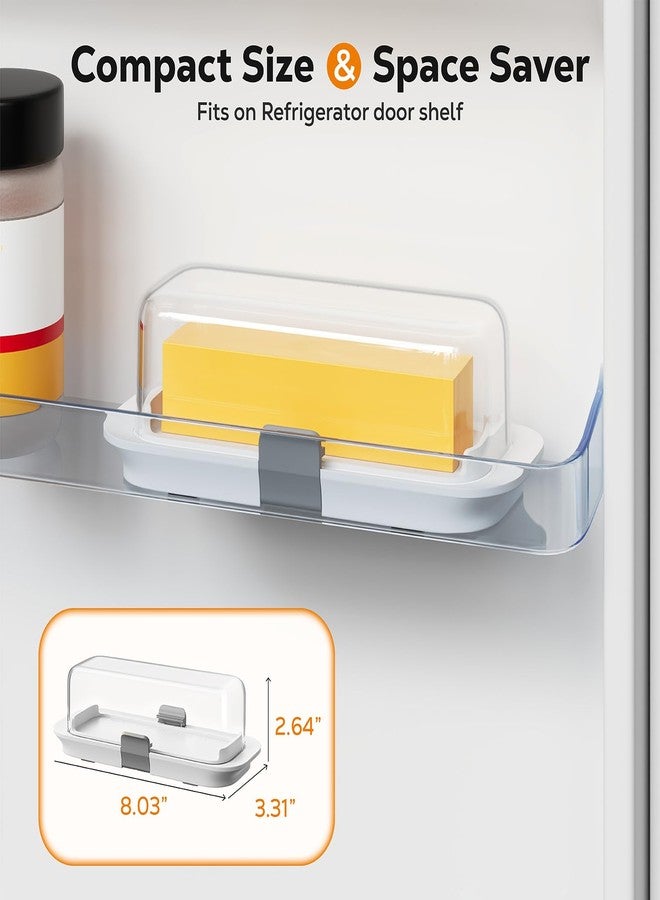 Pisol Butter Dish with Lid for Countertop and Refrigerator Door Shelf, Airtight Butter Keeper Container, Butter Holder for East/West Coast Butter, BPA-free, Microwave/Dishwasher Safe - Image 5