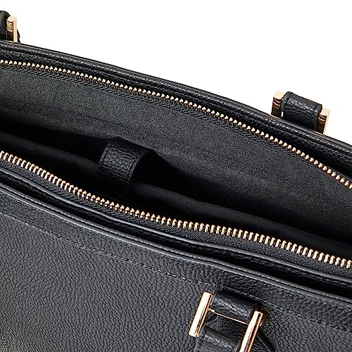 Accessorize London Women's Black Large Structured Laptop Tote for office use | Bags for women | Ladies Purse Handbag| Tote Bags for Women For Office Use, Work - Image 4