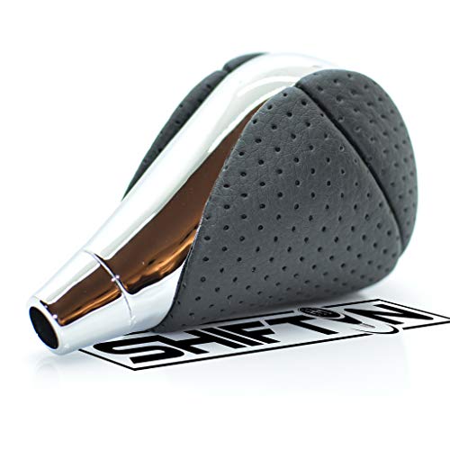 SHIFTIN Gear Shift Knob Stick Shifter for Lexus ES300h ES350 GS300 GS350 GS430 GS450h GS460 is-F IS250 IS300 IS350 LS460 LS600h RX350 RX450h (Punched Black Leather/Chrome) - Image 5