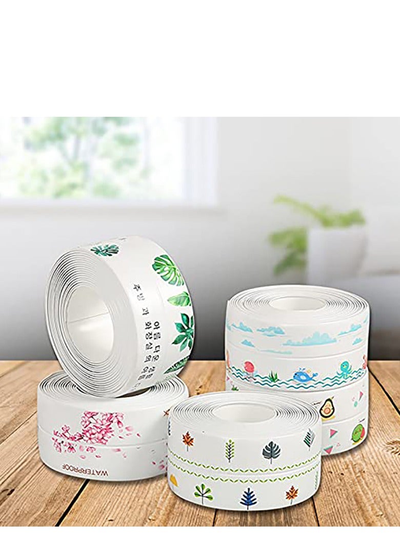 SYOSI 2Rolls Seal Strip Anti-Collision Waterproof Self Adhesive Caulk Strip Sealing Tape for Sink Bathroom Kitchen - Image 2