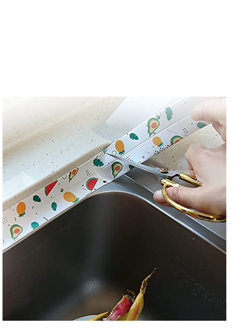 SYOSI 2Rolls Seal Strip Anti-Collision Waterproof Self Adhesive Caulk Strip Sealing Tape for Sink Bathroom Kitchen - Image 3