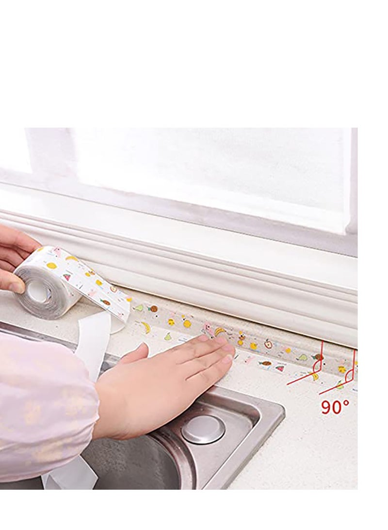 SYOSI 2Rolls Seal Strip Anti-Collision Waterproof Self Adhesive Caulk Strip Sealing Tape for Sink Bathroom Kitchen - Image 4