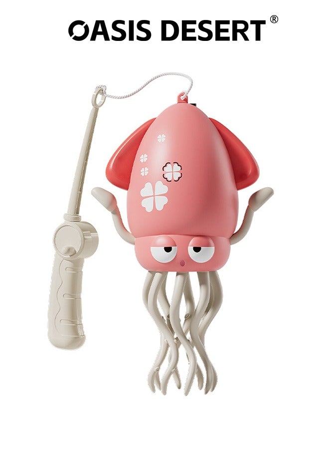 OASIS DESERT Magic Dancing Music Octopus Toy Octopus Rechargeable Magic Dance with Light Music Electric Crawling Octopus with Fishing Rod - Image 1