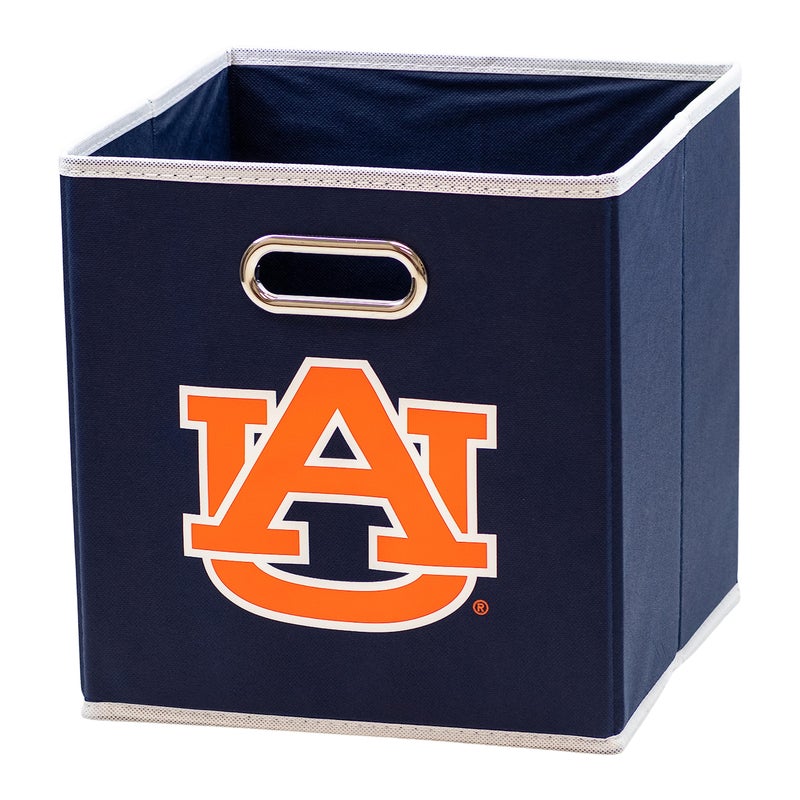 Franklin Sports NCAA Auburn Tigers Collapsible Storage Bin Made to Fit Storage Bin Shelf Organizers 105 x 105