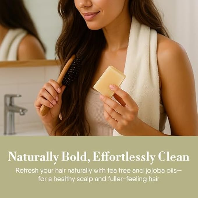 360Feel - OLD FASHIONED SHAMPOO BAR (3.5 OZ) - ANTI-DANDRUFF, JOJOBA OIL, TEA TREE OIL NO CONDITIONER NEEDED- PHTHALATE FREE - PARABEN FREE - SULFATE FREE- ORGANIC AND ALL-NATURAL CREAM - Image 3