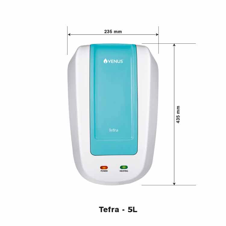 Venus Tefra 5T30 05Litre Instant Wall Water Heater white 5 Year Inner tank warranty 2 Year Heating element warranty