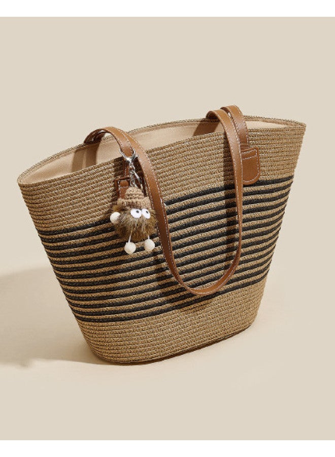 St&Sat Women's Bag, Woven Bag, Handbag, Large Capacity Tote Bag, Underarm Shoulder Bag, Women's Purse - Image 1