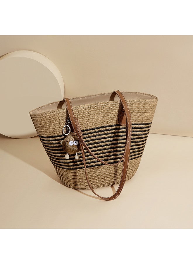 St&Sat Women's Bag, Woven Bag, Handbag, Large Capacity Tote Bag, Underarm Shoulder Bag, Women's Purse - Image 4