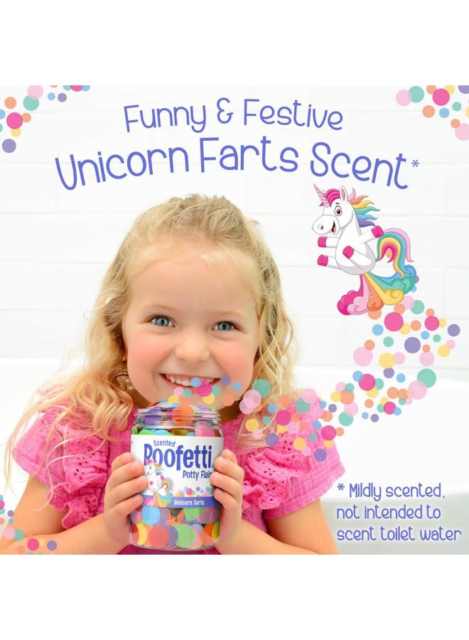 PrimaStella Poofetti Potty Flair - Scented Potty Training Party Toilet Confetti (Unicorn Farts) - Image 3