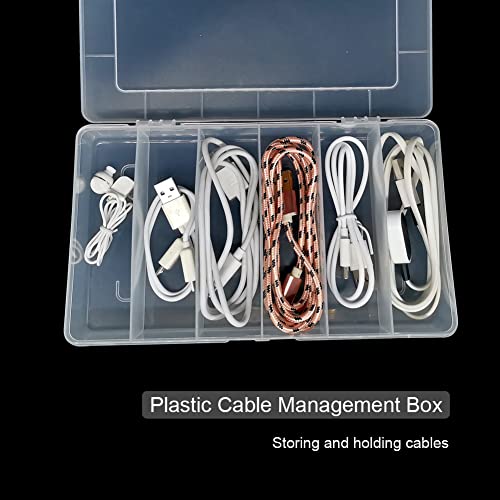 Vidifor 2 Pack 6 Grids Tackle Box Organizer Mascara Brushes Container Fishing Tackle Tray Box Plastic Storage Organizer Container for Crafts, Beads Earrings, Screws, Nail, Pins - Image 5