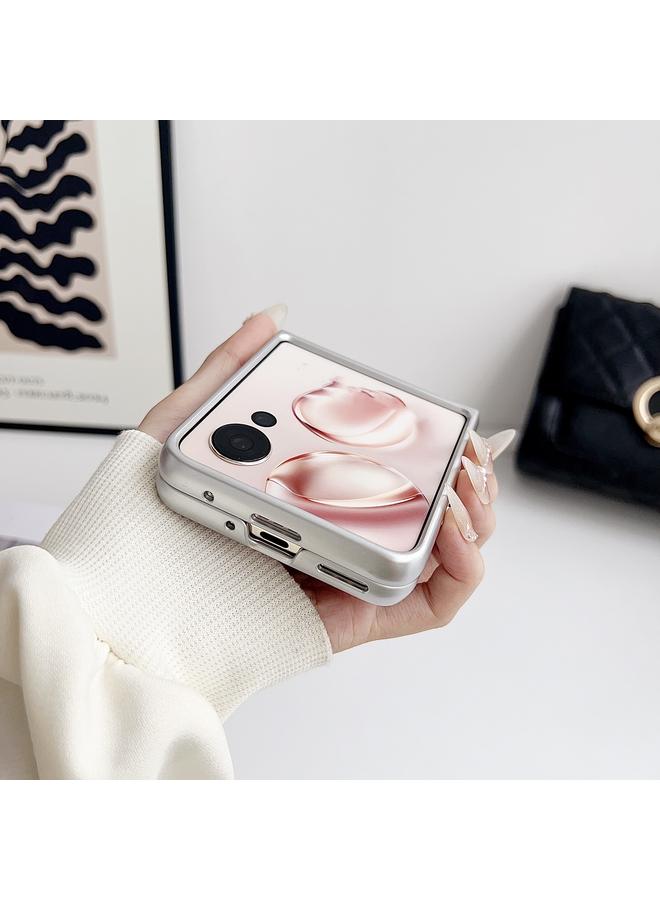 S-TOP Case For Honor Magic V Flip Metallic Paint Skin Feel Leather Phone Case - Image 4