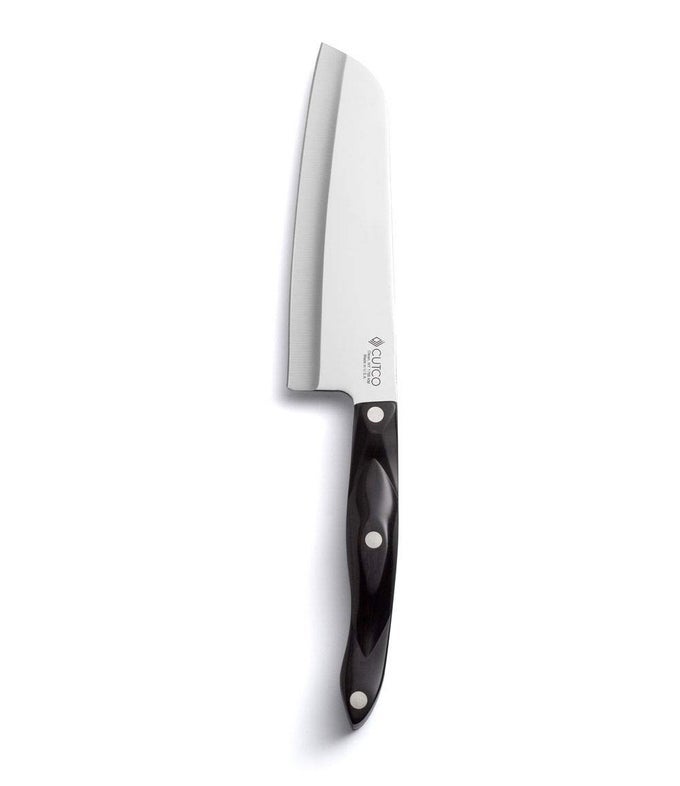 CUTLERY MODEL 1766 SANTOKU KNIFE 70 HIGH CARBON STAINLESS STRAIGHT EDGE BLADE56 CLASSIC BROWN HANDLE SOMETIMES CALLED BLACK IN FACTORYSEALED PLASTIC BAG