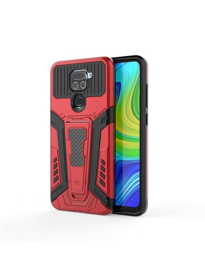 Case For Xiaomi Redmi Note 9 War Chariot Series Armor All-inclusive Shockproof PC + TPU Protective Case with Invisible Holder