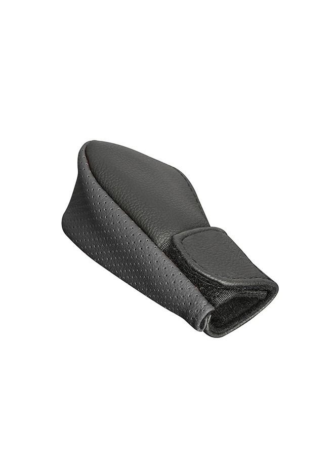Generic Car Gear Cover Leather, Shift Cover, Pure Handmade Car Gear Handle Cover, Interior Decoration Automotive Supplies, High-Grade Dress (Black) - Image 1