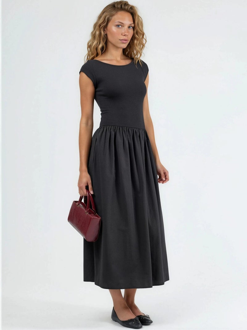 BUSEM Casual Midi Dress with Crew Neck - Image 2